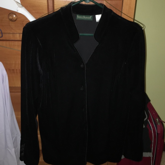 Black velvet shirt