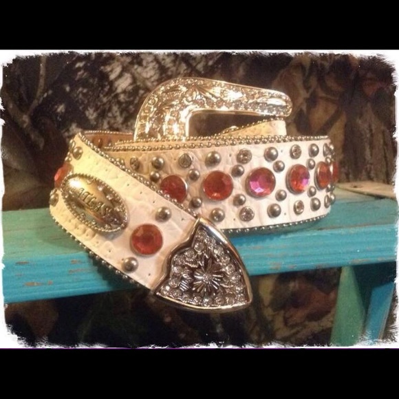 Pink/White Western Bling Belt