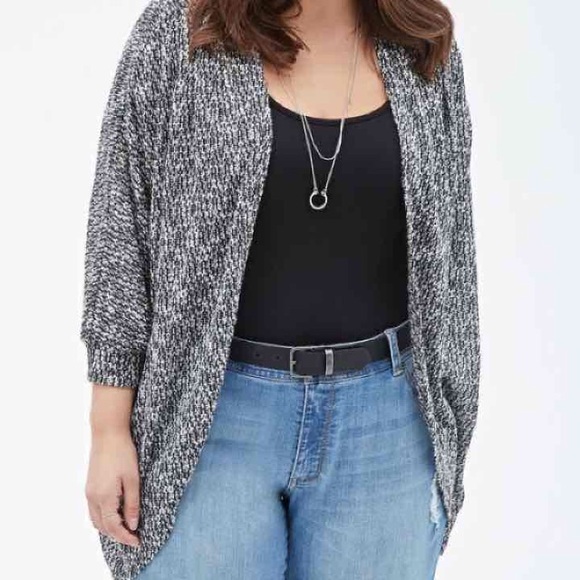 Cacooned speckled grey/white cardigan - Picture 1 of 1
