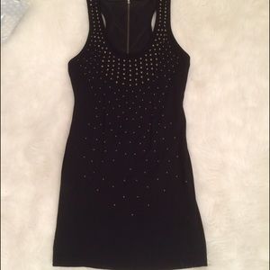 Black and gold party dress