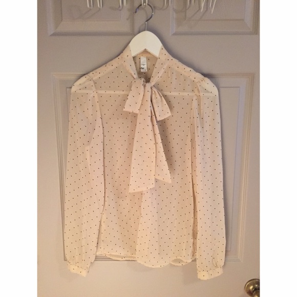 American Apparel Chiffon Secretary Blouse