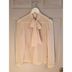 American Apparel Chiffon Secretary Blouse