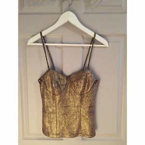 Gold Bustier Top