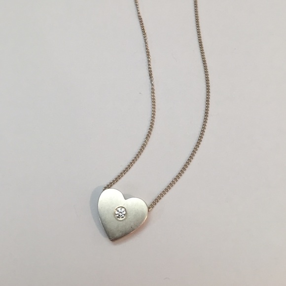 Sterling silver heart necklace