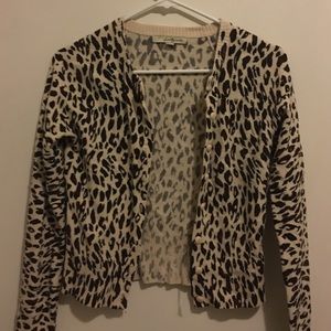 Cheetah print cardigan