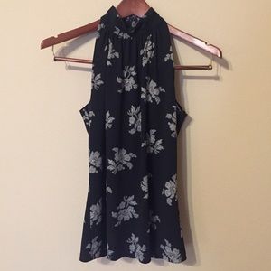 Michael Kors black and cream high neck tank