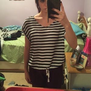 Black and white striped shirt