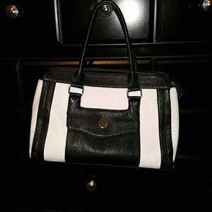 Black and white purse