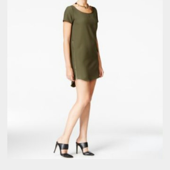 Bar III Dresses & Skirts - Bar III High-Low Zipper-Detail Shift Dress