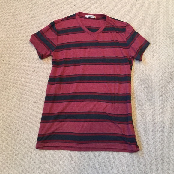 Stripe Red V-Neck