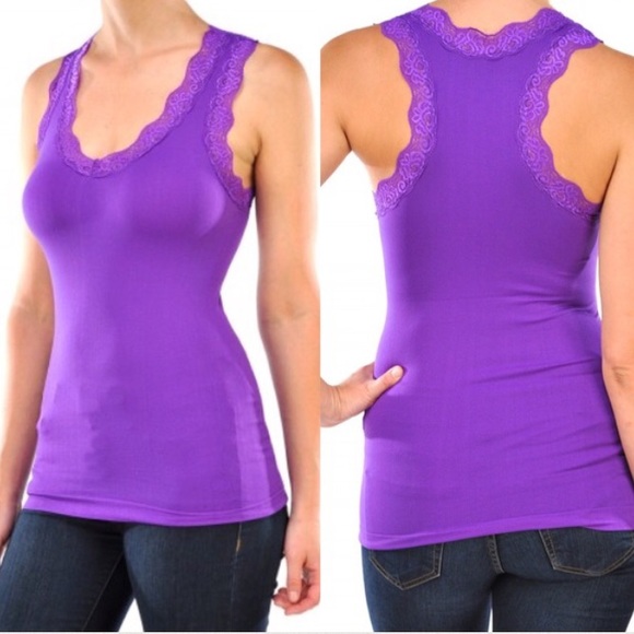 Black • Seamless Tank w/ Lace