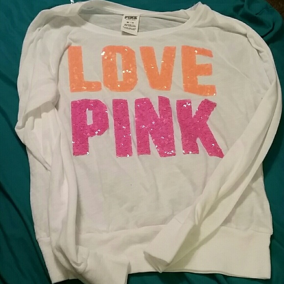 White long sleeve PINK shirt