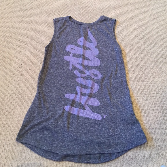 HUSTLE - Fitted  Lavender & Grey Workout Tank - Picture 1 of 3