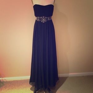 Strapless Chiffon Evening Gown