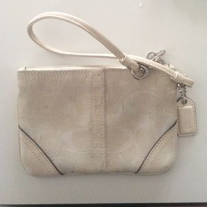 White coach wristlet