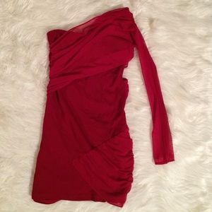 Blaque Label one-shoulder red dress