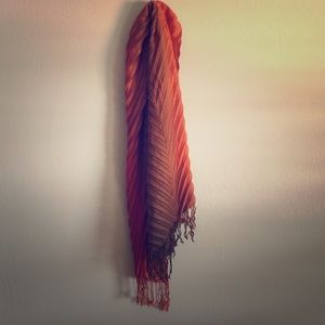 Accordion orange hombre scarf