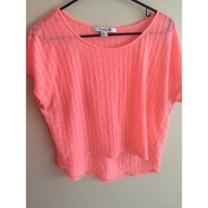 💛☀️5 FOR $20!☀️💛Bright Peach Mid-drift Top