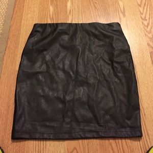 Faux leather skirt