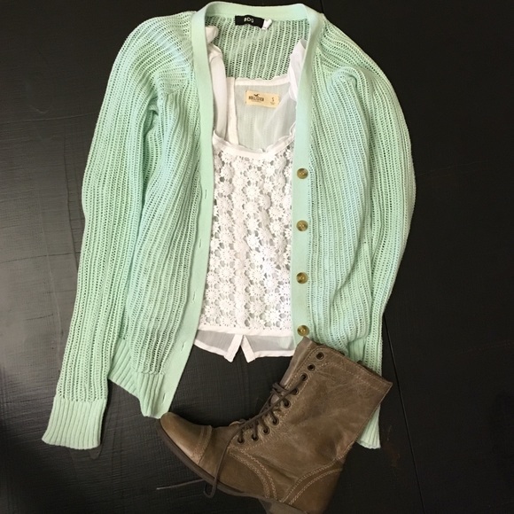Mint green cardi