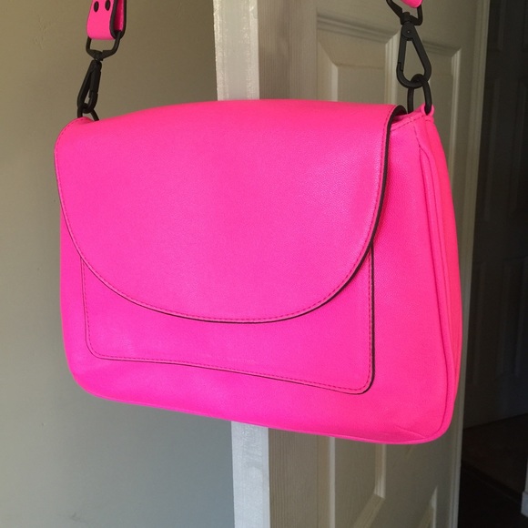 French Connection neon pink purse