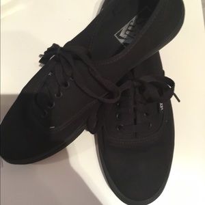 All black vans ONLY WORE ONCE