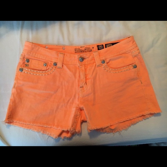 Orange Miss Me shorts