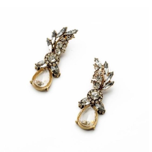 🆕 Crystal Feather Earrings Jewelry - Picture 2 of 4