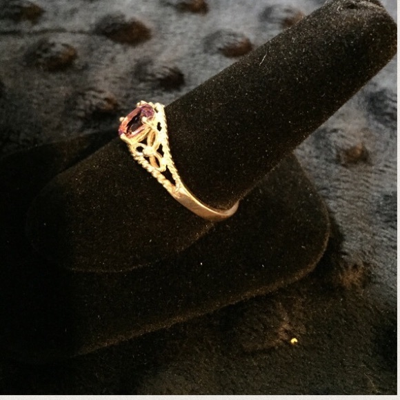 925 Sterling Silver Genuine Amethyst - Picture 2 of 3