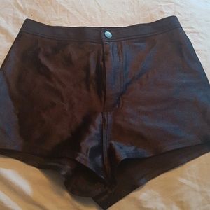 American apparel black disco shorts