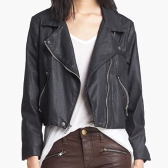 Current/Elliot soho biker black coated jacket