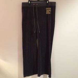 Juicy couture grey velvet track pants✨