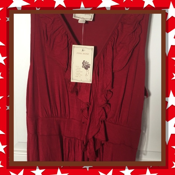 Red dress with Ruffles