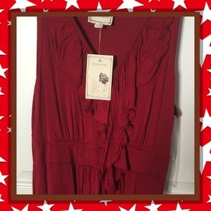 Red dress with Ruffles