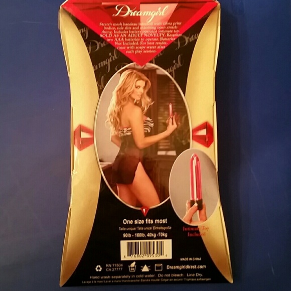 Stretch Mesh Babydoll With Zebra Print Bodice - Picture 2 of 2