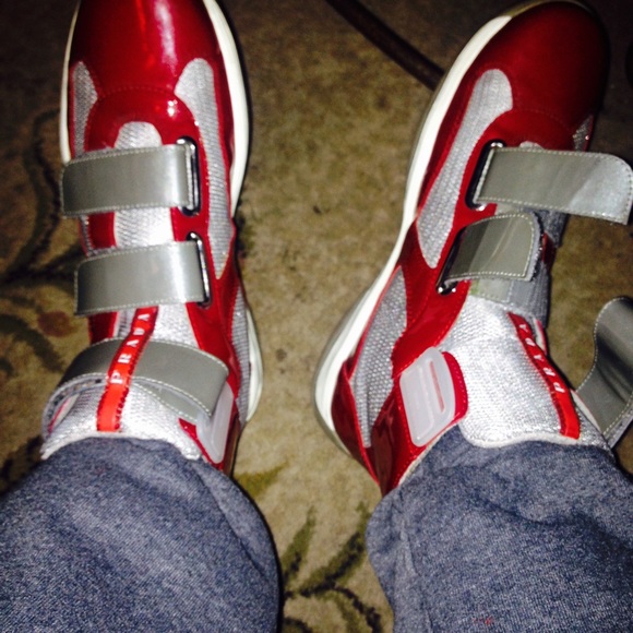 Mens high too prada sneakers - Picture 2 of 2