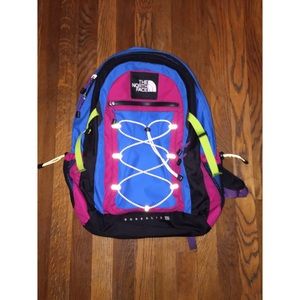 colorful north face backpack