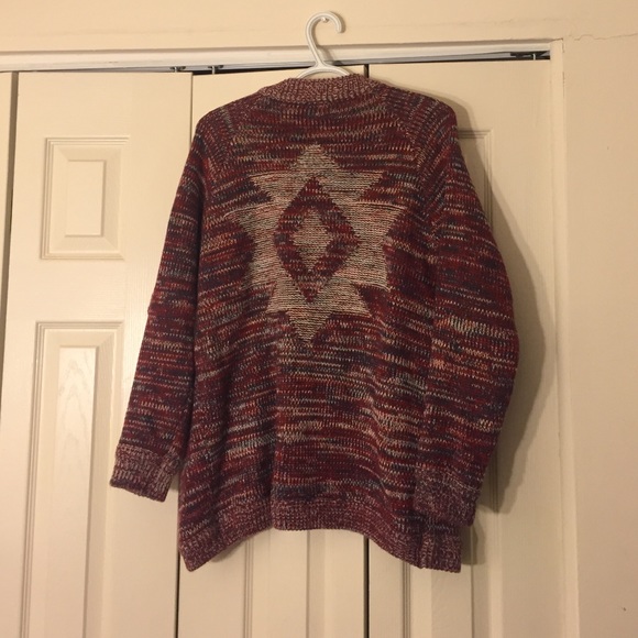 Forever 21 red-multi color knit cardigan - Picture 2 of 3