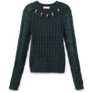 Tory Burch "Lucy" Green Sweater