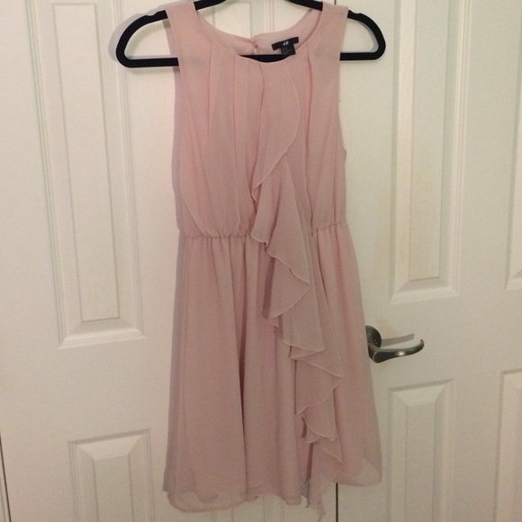 H&M blush ruffle dress