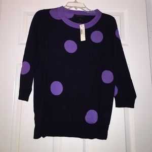J. Crew "TIPPI SWEATER IN POLKA DOT"