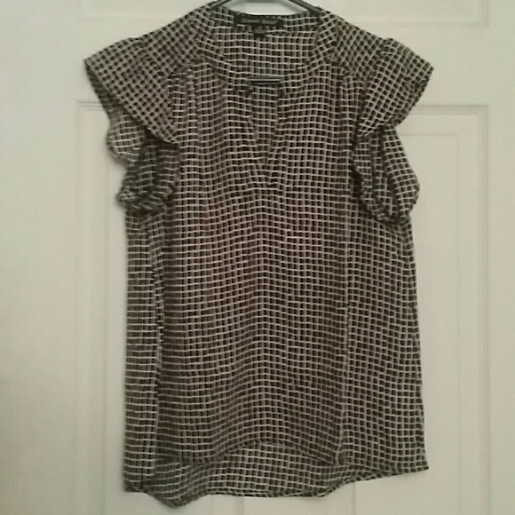 Ruffle sleeve dressy top