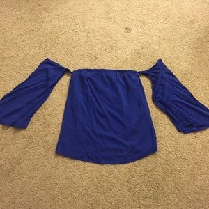 Royal blue Tobi off the shoulder top