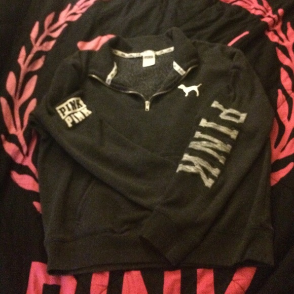 PINK Victoria's Secret Sweaters - HTF half zip up