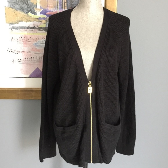 ✨SOLD✨ Michael Kors Zippered Cardigan - Picture 3 of 4