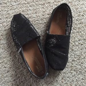 Sparkly Black TOMS