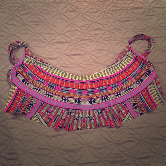 Mara Hoffman bathing suit top.