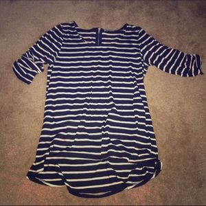 Black and white striped tee