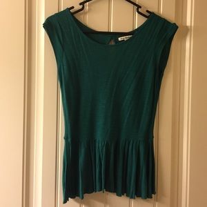 Teal peplum blouse