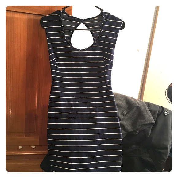 Cute blue stripe mini dress. Size small